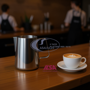 Jarra para Espumar Leche Ilsa de 60cl, Acero Inoxidable 18/8, para 6 Tazas - Product Image 3