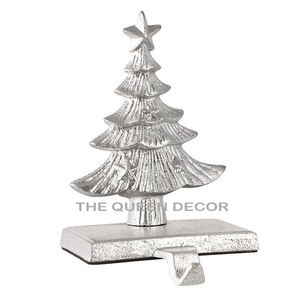 Soporte para medias de árbol de pino fundido, decoración navideña, soporte para medias de aluminio o exhibición, gancho único, sublimación en blanco de la mejor calidad - Product Image 1