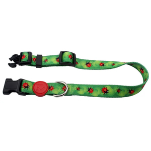 Luxury Custom <b>Dog</b> <b>Collar</b> Best Quality Polyester with Design Printed Pattern Rubber <b>Tag</b> & Feather Decoration - Product Image 3