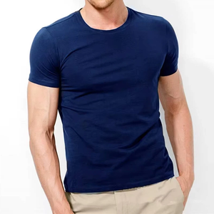 T-shirt à manches courtes en pur coton respirant de grande taille pour homme, neuf - Product Image 1