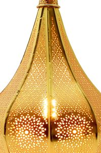 Decorative Vintage Floor and Hanging Metal Gold <b>Moroccan</b> Candle Lantern For Ramadan Home Wedding <b>Decor</b> - Product Image 3