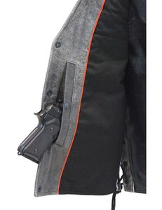 Personnalisable hommes décontracté Style hiver gilet en cuir de vache veste 5 dimensions coupe-vent bouton décoration vêtements d'extérieur pour adultes - Product Image 5