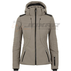 Manteau d'équitation chaud pour femmes construit avec une coque isolante résistante au vent et un style d'équitation confortable à bas prix - Product Image 2