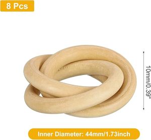 Wooden Napkin <b>Ring</b> Exclusive Indian Christmas Table Decor for Wedding Parties <b>Circle</b> Table Napkin <b>Ring</b> - Product Image 2