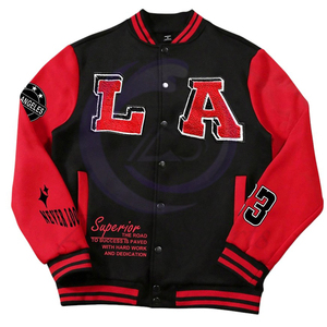 Hombres Casual Color Block Slogan Imprimir Cómodo Premium Calidad Último Estilo Nueva Llegada College Baseball Varsity Chaquetas - Product Image 1