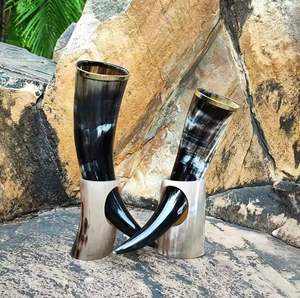 Latest Arrival Viking Drinking Horn (Buffalo & Agate Horn) Polished Durable Stand-Best Quality - Product Image 5