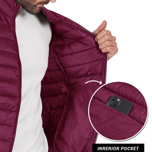 ออกแบบโลโก้สีม่วงตามสั่ง เสื้อแจ็คเก็ตพัฟเฟอร์แบบไม่มีแขน ระบายอากาศ น้ำหนักเบา สำหรับผู้ชายและผู้หญิง ใส่ในฤดูหนาว บุด้วยขนเป็ด - Product Image 4