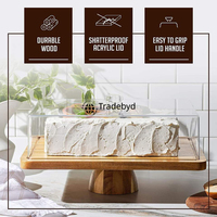 Support à gâteau décoratif en bois pour cupcakes et pâtisseries – Qualité supérieure, écologique, forme rectangulaire, fait main
