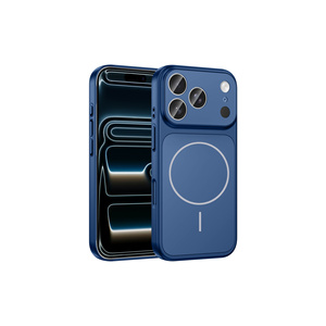 Coque en silicone bleue premium compatible MagSafe pour iPhone 17 Pro avec protection de l'appareil photo et design élégant - Product Image 2