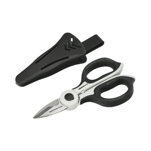 Forbici da Elettricista 155 mm. Impugnatura TPR Plus. Nessuna tensione. Con fodero. - Product Image 1