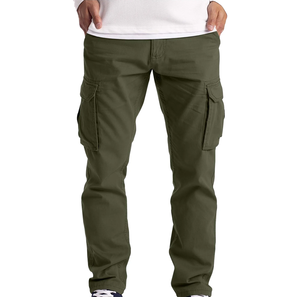 Pantalon cargo décontracté unisexe respirant avec plusieurs poches - Product Image 1