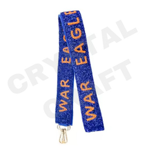 Go Tiger สายกระเป๋าลูกปัดสีขาวและสีทองปรับแต่งได้สายรัดลูกปัดสำหรับกระเป๋า - Product Image 3