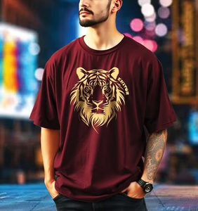 T-shirt pour homme à manches courtes de qualité supérieure, imprimé avec un design graphique personnalisé, épais, 240 GSM, 100% coton, options multicolores - Product Image 4