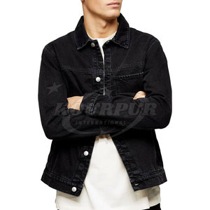 Vente en gros 100% coton veste en jean pour hommes imperméable et personnalisable avec le dernier tissu de toile de conception - Product Image 2