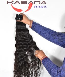Máquina de paquete de doble trama, fabricación virgen, procesamiento, ninguno, Color Natural vietnamita, extensiones de cabello humano trenzado para mujeres - Product Image 1
