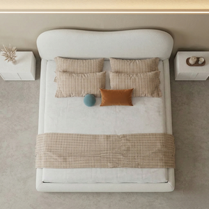 Personnalisation OEM Cadre de <span class=keywords><strong>lit</strong></span> King Size avec vérin à gaz et rangement, en tissu bouclé Wabi-sabi, pour chambre d'hôtel et chambre principale. - Product Image 1