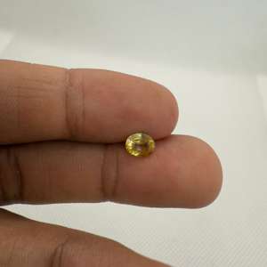 Piedra preciosa suelta de corte escalonado ovalado de buen Color Zafiro Amarillo Natural al por mayor 6,42x5,29x3,20mm 1,01cts para la fabricación de joyas para anillos - Product Image 4