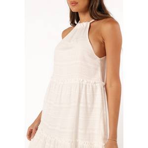 Robes décontractées élégantes pour femmes, 100% lin, mini, formelles, conçues pour un style de vie moderne, offrant une coupe confortable, boutons naturels lisses - Product Image 3