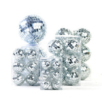Boules de décoration disco personnalisées, boules de Noël à sublimation suspendues avec miroir en verre