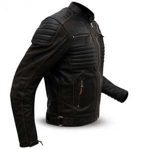 Veste de protection moto personnalisable en cuir pour homme - Product Image 5