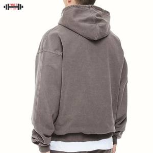 Baggy Heavy Weight 100% Cotton Blank Cropped Hoodie Men Custom Boxy Thick Windproof Winter Oversized Vintage <b>Fleece</b> <b>Hoodies</b> - Product Image 4