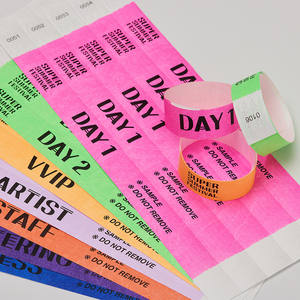 [AnyWristband] Pulsera de Seguridad Impermeable de Tyvek para Control de Acceso a Eventos, Pulsera de Papel de Color Sólido de 25 mm (1\") - Product Image 1