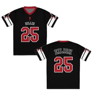 เสื้อฟุตบอลคอวีไซส์ใหญ่เสื้อเจอร์ซีย์พิมพ์ลายระบายอากาศใส่สบายเสื้อ Y2k ใส่ได้ทั้งชายและหญิง - Product Image 2