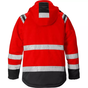 Chaqueta de Trabajo de Alta Visibilidad para Invierno, con Capucha, Cremallera, Diseño de Logotipo Personalizado, Ropa de Seguridad, LED Intermitente, Impermeable - Product Image 5