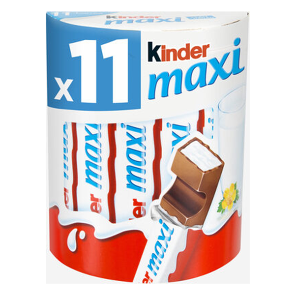 Для молочных закусок Kin-der Maxi 10 упаковок шоколадного вкуса