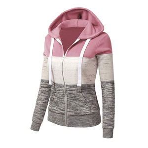 2025 nouveau gros à la mode fermeture éclair complète sweats à capuche pour femmes Anti-boulochage logo personnalisé fermeture éclair respirante pour femmes sweats à capuche - Product Image 3