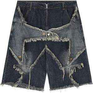 กางเกงขาสั้นผ้ายีนส์ปะติดพลอยเทียมสำหรับผู้หญิงแฟชั่นสตรีทแวร์ฤดูร้อน - Product Image 5