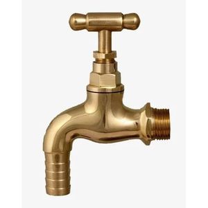 Robinet d'arrêt en laiton doré Huno |   Solutions de robinetterie pour salle de bain et jardin au design industriel durable avec garantie d'un an - Product Image 1