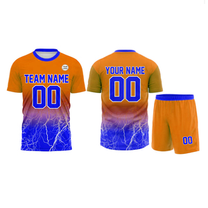 Meilleure vente ensemble d'uniformes de football personnalisés à col rond pour adultes coupe automatisée maillot de football hauts unis chemises pour vêtements de sport - Product Image 1