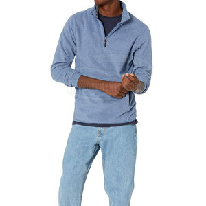 <b>Men's</b> New Design Stand Collar <b>Pullover</b> Fleece <b>Jacket</b> with Long Sleeves Winter Comfortable Clothing - Product Image 4