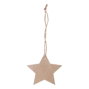 Boule de Noël en bois personnalisée Rosvik en forme d'étoile et décorations d'arbre, gadgets personnalisables - Product Image 1