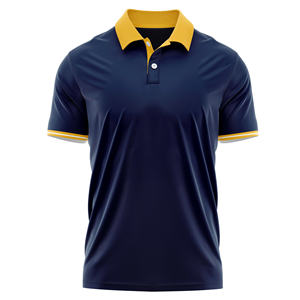 Polo pour homme en piqué de coton brodé avec logo respirant à manches courtes, tenue décontractée d'été Fabricant OEM - Product Image 2