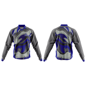 Maillots de paintball respirants à absorption d'humidité, tissu en maille à séchage rapide, logo personnalisé, sublimation, polyester, manches longues - Product Image 1