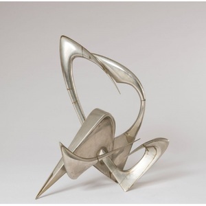 Sculpture abstraite élégante en laiton et aluminium, art décoratif en métal, statue décorative, figurine en métal pour hôtel, décoration de table à domicile - Product Image 3