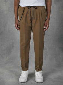 กางเกงสเวตเตอร์เอวสูงสำหรับผู้ชายกางเกงวอร์มทรงตรงมีกระเป๋าหลายกระเป๋าพิมพ์โลโก้สำหรับฤดูหนาว - Product Image 2