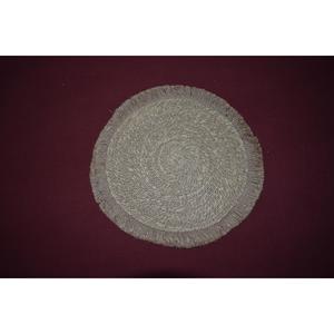 Boho Style Seagrass <b>Table</b> <b>Mat</b> For Dining Home Decor Natural Fiber Seagrass with Jute Fringe <b>Mat</b> <b>Round</b> Decorative <b>Table</b> <b>Mat</b> - Product Image 3