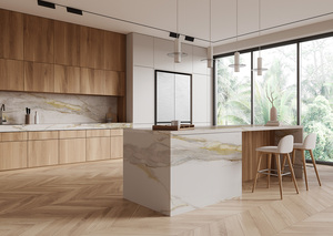 <b>Prime</b> Core Custom Kitchen Bathroom Vanity Tops Calacatta Quartz Stone Countertops Prefab Cut Carrara Calacata Hotel Projects 1 - Product Image 1
