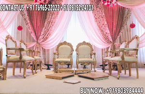 Juego de sofá de escenario de boda con diseño exclusivo Muebles de diseñador de boda india Juego de sofá de bodas reales - Product Image 5