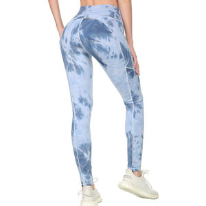 New Design <b>Seamless</b> Tie Die Pants High Waisted Print Workout <b>Women</b> Sweatpants Fitness Yoga Basic <b>Leggings</b> - Product Image 4