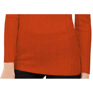 Maglione rosso a coste con spalle scoperte da donna INC International Concepts, taglia grande per la stagione autunnale - Product Image 3