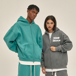 Sudadera con capucha para hombre, sudadera de algodón 100% de Color sólido con logotipo personalizado bordado, ropa de calle teñida Lisa Digital - Product Image 2