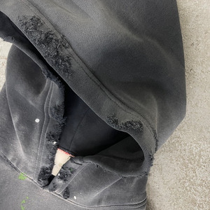 Personalizado 100% algodón francés Terry Fleece pulóver sudaderas con capucha de gran tamaño 400 Gsm hombro caído Boxy Fit en relieve potasio lavado sudaderas con capucha - Product Image 3