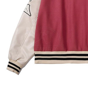 Veste d'hiver pour homme LAMATEX SPORTS, écologique, respirante, à séchage rapide, avec manches en cuir, col montant, logo sur le devant, à capuche, style varsity - Product Image 6