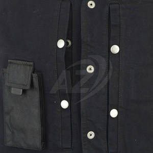 เสื้อกั๊กหนังผู้ชายแบบไม่มีแขนสำหรับขี่มอเตอร์ไซค์ คุณภาพสูง ระบายอากาศดี ดีไซน์ล่าสุด ใช้ได้ทุกฤดู รับสกรีนโลโก้ตามแบบ OEM - Product Image 5