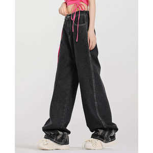 Nouveau jean ample et droit à la mode pour hommes, pantalon décontracté, denim personnalisé, délavé, 100% coton, printemps - Product Image 4