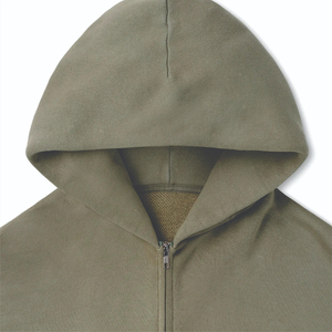 Sweat à capuche zippé en molleton de haute qualité avec logo personnalisé, créez vos propres sweats à capuche en molleton mélangé coton et logo pour homme - Product Image 6